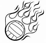 Volleyball Clipart Flaming Volleybal Flames Cliparts Tekening Clip Google Kleurplaat Vrede Clipground Library sketch template