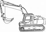 Bulldozer Excavator sketch template