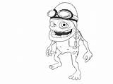 Frog Crazy Coloring Pages Books Deviantart sketch template