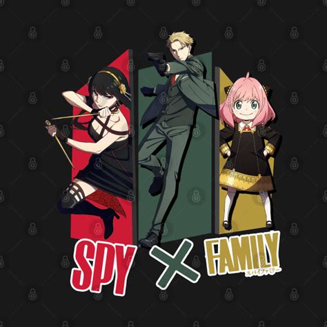 spy family trio main characters spy  family  shirt teepublic