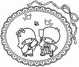 Coloring Twin Pages Little Stars Kikilala Colouring Star Template sketch template