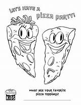 Pizza Party Coloring Pages Color Colouring Sketchite sketch template
