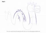 Ogopogo Draw Step Drawing Creatures sketch template