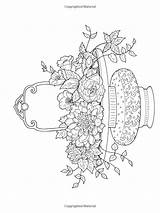 Coloring Pages Arrangements Flower Creative Book Basket Floral Haven Flowers Beautiful Adult Books Embroidery Drawing Amazon Patterns sketch template