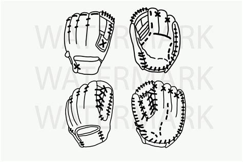 baseball glove sketch