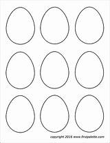 Eggs Printable Easter Small Coloring Pages Templates Firstpalette Egg Plain Set sketch template