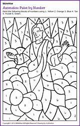 Ascension Number Coloring School Biblewise Bibel Word Wise Korner Pascua Verse Disciples Maze Zahlen Lent Thanksgiving öffnen Religiosas sketch template