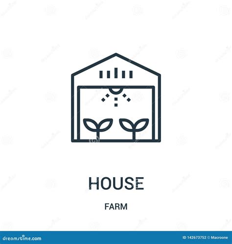 greenhouse icon vector  farm collection thin  greenhouse