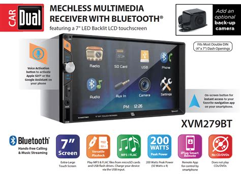dual electronics xvmbt   led touch screen double din car stereo bluetooth phonemusic