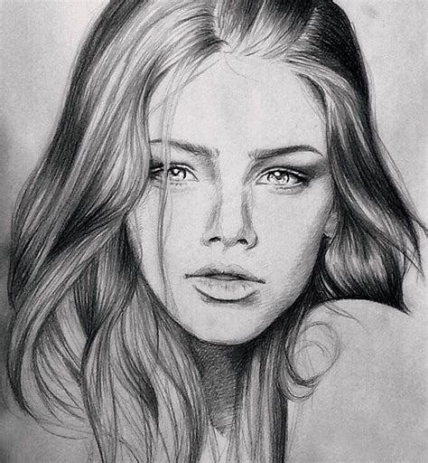 sketch of a girl in pencil sketch art pretty gorgeous drawing