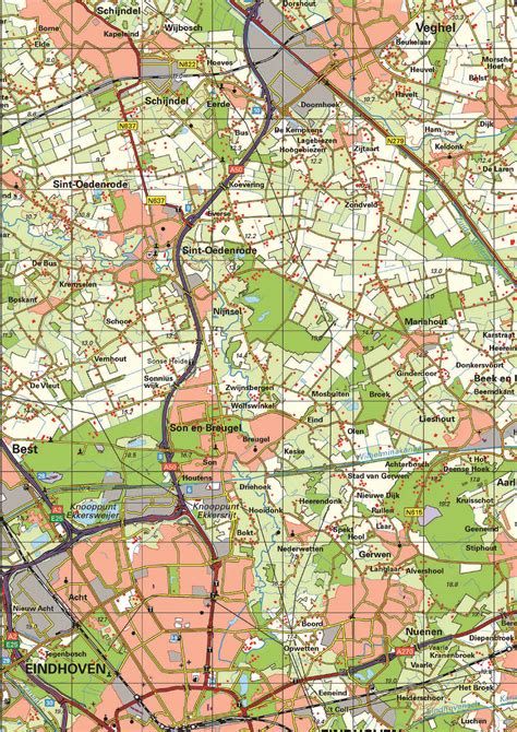 digitale topografische kaart noord brabant  zm kaarten en atlassennl