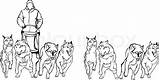 Sled Dog Drawing Dogs Team Paintingvalley Drawings sketch template