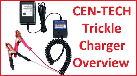 cen tech  trickle charger overview youtube