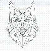 Wolf Geometric Drawing Paintingvalley Drawings Deviantart sketch template
