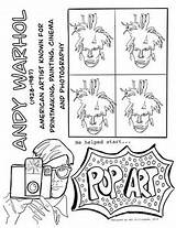Andy Warhol Coloring Pop sketch template