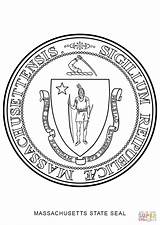 Massachusetts Seal State Coloring Pages Flag Printable Drawing Sketchite Categories sketch template