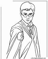 Harry Potter Coloring Pages Wand Magic Holding Printable Drawing Print Getdrawings Color Book sketch template
