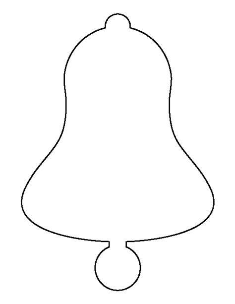 bell pattern   printable outline  crafts creating stencils