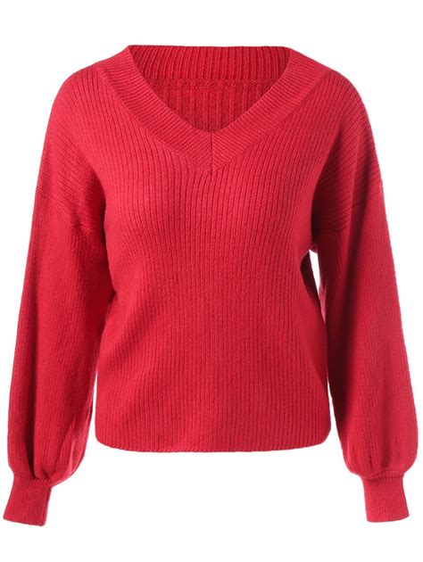 chunky ribbed sweater  red dresslily