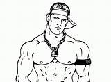 Cena John Coloring Wwe Pages Popular sketch template