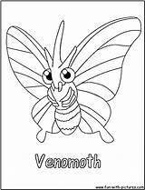 Venomoth Coloring Pages Fun sketch template