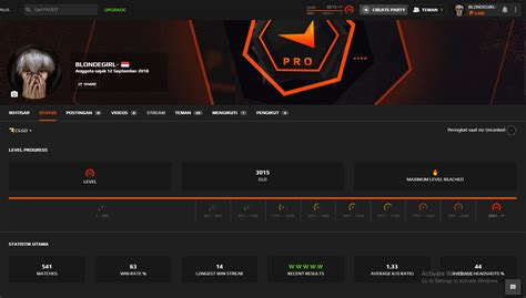 sold level  faceit account  elo  faceit points prime