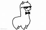 Llama Coloring Pages Glass Kids Printable Glasses Adults sketch template