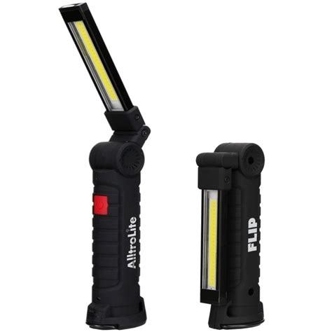 flip rechargeable  led magnetic flashlight work light tested