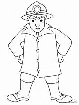 Fireman Coloring Drawing Pages Thedrawbot Firefighter Firemen Kids Getdrawings sketch template