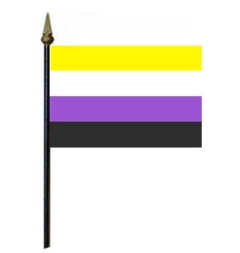 non binary flag on a stick qx shop