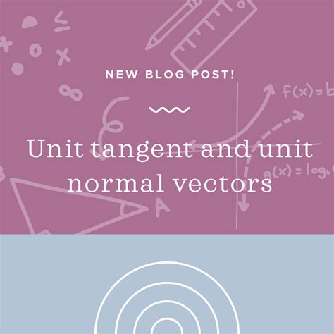 how to find the unit tangent and unit normal vectors of a vector