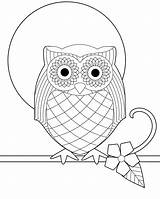 Owl Coloring Pages Baby Printable Kids Color Owls Cute Colouring Sheets Print Printables Patterns Pattern Colour Template Sheet Moon Children sketch template