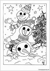 Christmas Pages Snowmen Eve Online Coloring Holidays Color Coloringpagesonly sketch template