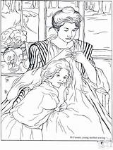 Coloring Pages Cassatt Sheets Funnycoloring Adult Mary sketch template