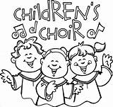Coloring Church Singing Children Kids Pages Music Wecoloringpage School Classroom sketch template