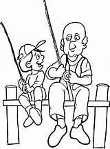 Coloring Pages Son Dad Fishing Hobby Kids Colouring Family Clipart Drawing Paradise Program Club Patience Hobbies Crafts Color Sports Choose sketch template