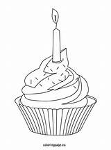 Cupcake Coloring Cupcakes Candle Birthday Sprinkles Colorful Adult Icolor Reddit Email Easy Coloringpage sketch template