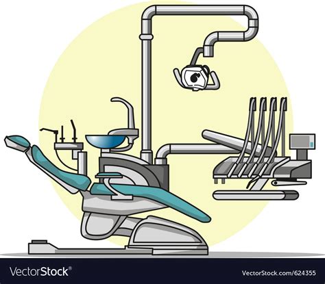 cartoon dentist chair royalty free vector image