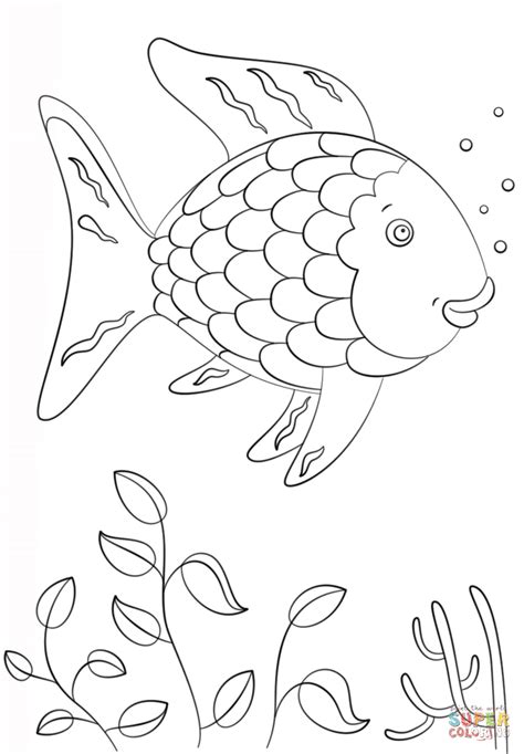 gambar rainbow fish coloring page  printable pages click  rebanas