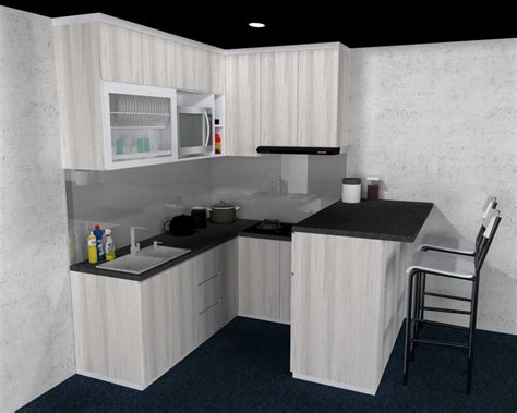 project kitchen set mini bar desain arsitek oleh tania living