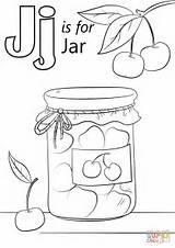 Letter Jar Supercoloring Drukuj sketch template
