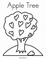 Coloring Tree Apple Noodle Hearts Twisty sketch template