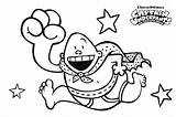Underpants Captain Coloring Pages Printable Stars Run Color Printables Kids Print Getcolorings sketch template