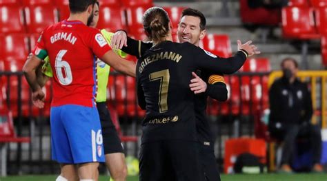 lionel messi antoine griezmann  barcelona win real held  osasuna football news