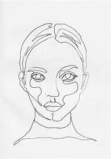 Line Drawing Continuous Contour Drawings Face Portrait Portraits Illustration Tumblr Sketches Scribble Draw Arte Turn Into Baby Eyes Padrão Faces sketch template