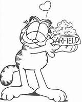Pintar Garfield sketch template
