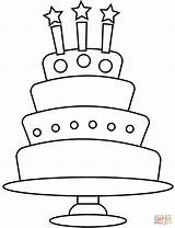 Coloring Pages Cake Birthday Candles Three Food Printable Info Happy Drawing sketch template
