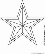 Star Coloring Christmas Pages Printable Print Color sketch template