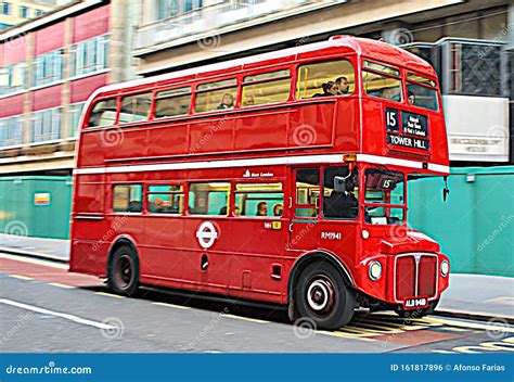 iconic british double decker routemaster red bus  london editorial photo image  double
