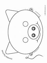Mask Masks Templates Woojr Pigs Woo sketch template